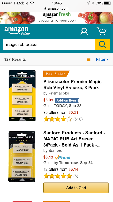 Prismacolor Premier Magic Rub Erasers, Pack of 24 